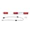 Truck-Lite 15 Series, Led, Identification Bar, Rectangular, Red, 3 Lights, 6in. Centers, Silver, 12V, Kit 15050R - alternate 5